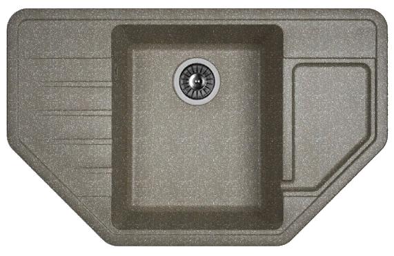 Мойка кухонная из литьевого мрамора Dr. Gans РИО 25.080.C0800.407 80*50 см. черный
