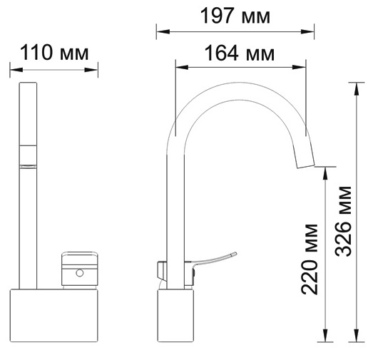 Смеситель WasserKRAFT ALLER 1067 для кухонной мойки 