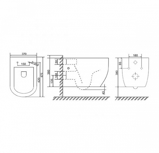 Унитаз навесной Mirsant PANDORA 2    Унитаз навесной Mirsant PANDORA 2