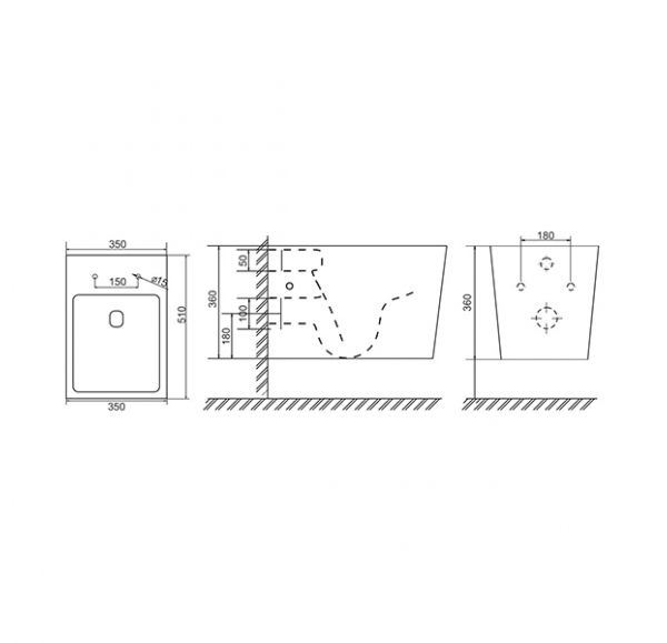 Унитаз навесной Mirsant LINE    Унитаз навесной Mirsant LINE