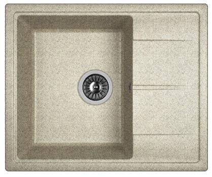 Мойка кухонная из литьевого мрамора Dr. Gans НИКА 580 25.070.B0580.408 58*47 см. серый