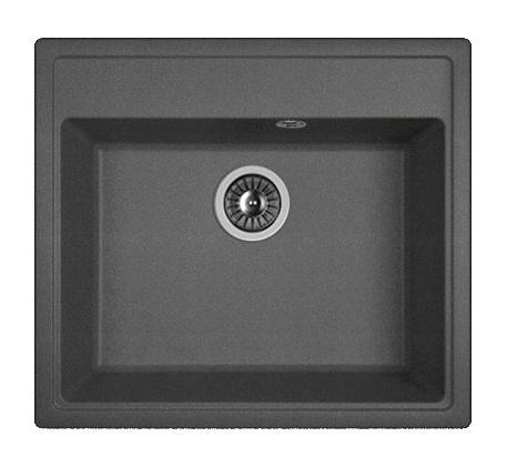 Мойка кухонная из литьевого мрамора Dr. Gans НИКА 570 25.070.D0570.411 57*51 см. графит