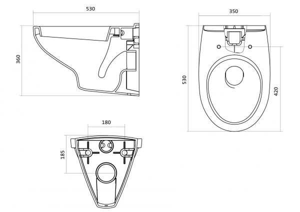 Унитаз навесной Santek БОРЕАЛЬ 1.WH30.2.205   Унитаз навесной Santek БОРЕАЛЬ 1.WH30.2.205