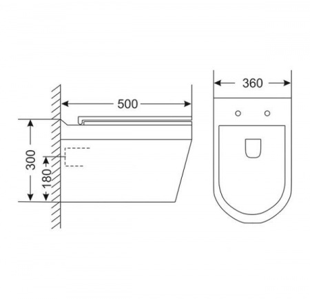Унитаз навесной Mirsant AURA   