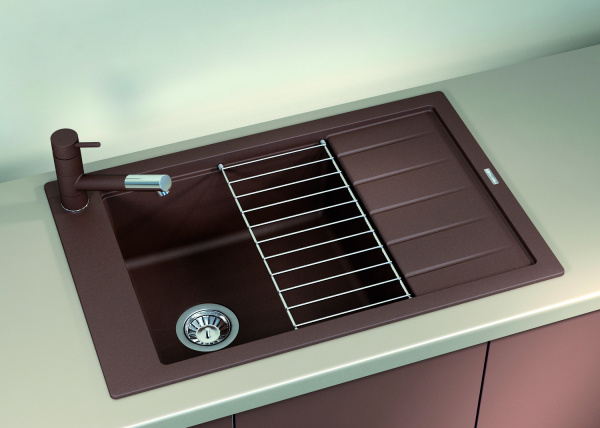 Мойка кухонная керамогранитная Florentina ЛИПСИ 780P 20.275.D0780.303 78*51 см. мокко
