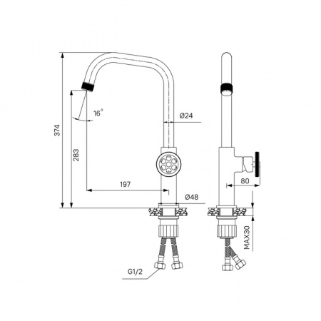 Смеситель IDDIS GRANGE GRAGM00i05 для кухонной мойки 