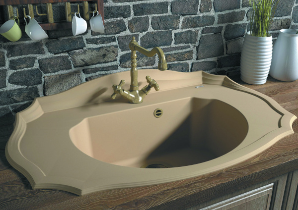 Мойка кухонная керамогранитная Florentina ЭМИЛИЯ 20.340.D0900.302 90*55 см. антрацит