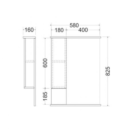 Зеркало Mirsant NEXT  60 см. 