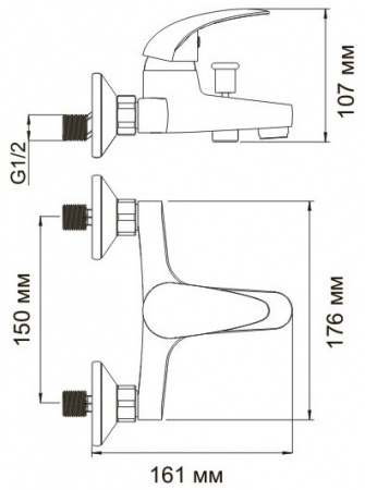 Смеситель WasserKRAFT ISEN 2601 для ванны и душа 