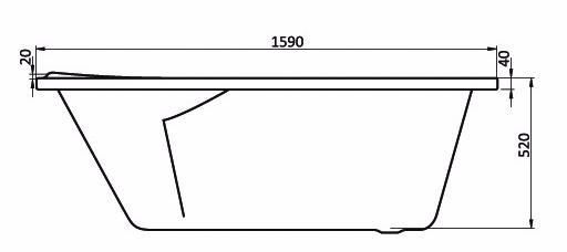 Ванна акриловая Santek ИБИЦА 1.WH11.2.035 150x100 см. правая 