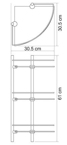Полка угловая WasserKRAFT  K-3733  