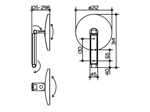 Зеркало косметическое Keuco ILOOK MOVE 17612 010000  