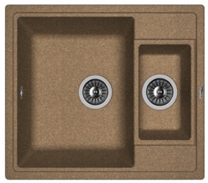 Мойка кухонная керамогранитная Florentina ЛИПСИ 580K 20.210.D0580.105 58*51 см. коричневый