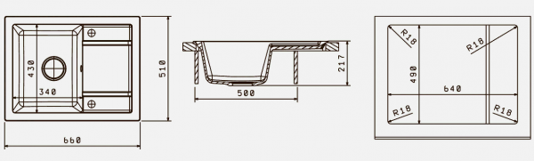 Мойка кухонная керамогранитная Florentina ЛИПСИ 660 20.155.C0660.107 66*51 см. песочный