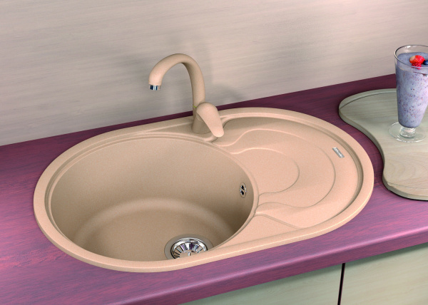 Мойка кухонная керамогранитная Florentina РОДОС 760 20.140.D0760.104 76*51 см. бежевый