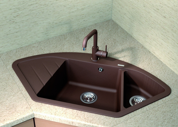 Мойка кухонная керамогранитная Florentina ВЕСТА 20.285.E1005.306 100,6*51 см. капучино