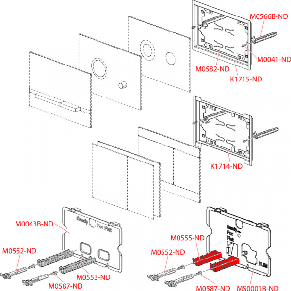 Клавиша для инсталляции Alcaplast  STRIPE-GL1204  