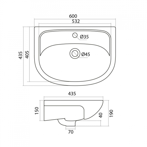 Раковина Santek ЭЛЛАДА 1.WH11.0.198  