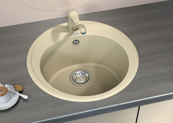 Мойка кухонная керамогранитная Florentina ЛОТОС 510 20.290.B0510.305 51*51 см. грей