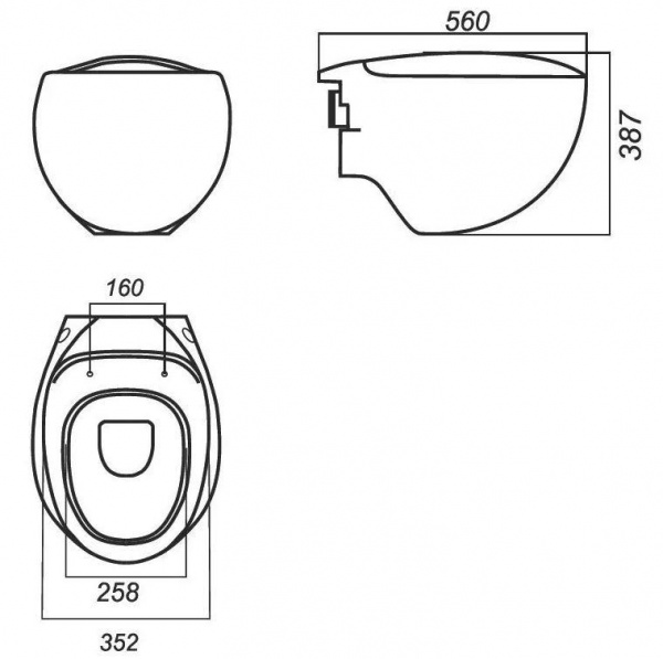 Унитаз навесной Sanita luxe RINGO RNGSLWH0104  